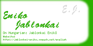 eniko jablonkai business card